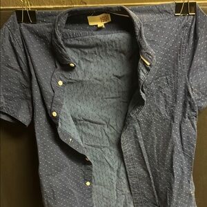 1901 Blue Casual Button Down Shirt Relaxed Fit